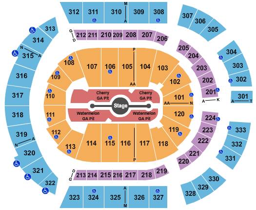 Bridgestone Arena Harry Styles Seating Chart