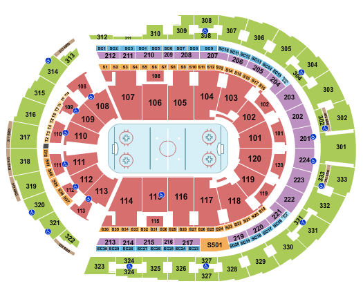 Nashville Predators Bridgestone Arena Seating Chart Nashville