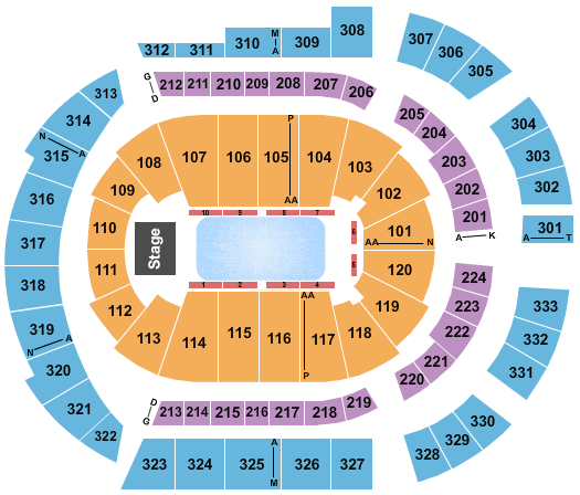 Bridgestone Arena Ice Show Seating Chart