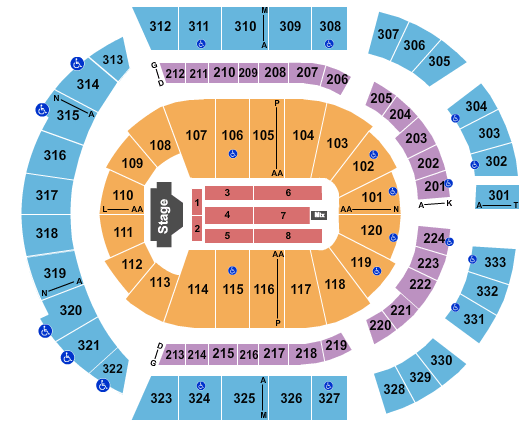 Bridgestone Arena Jeff Lynne Seating Chart