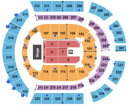 Bridgestone Arena JoJo Siwa Seating Chart