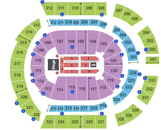 Bridgestone Arena John Mayer Seating Chart