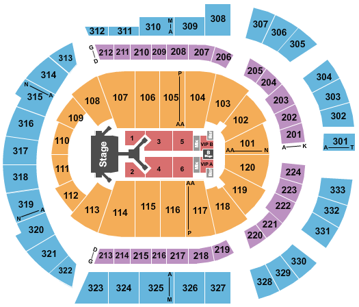Bridgestone Arena Jonas Brothers 2 Seating Chart