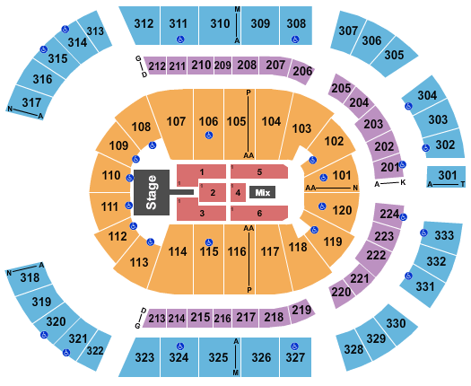 Bridgestone Arena Journey & Def Leppard Seating Chart