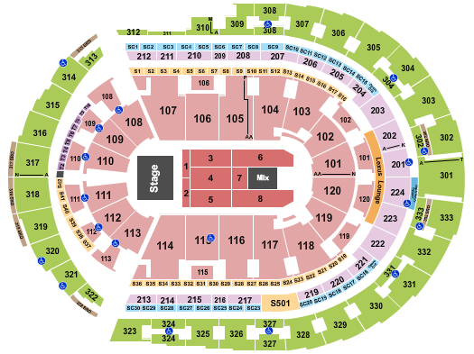 Bridgestone Arena Journey & Pretenders Seating Chart