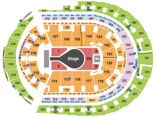 Kacey Musgraves Bridgestone Arena Seating Chart