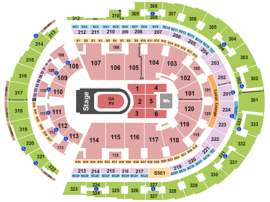 Bridgestone Arena Kane Brown Seating Chart