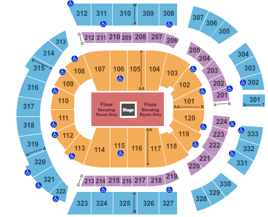Bridgestone Arena Kanye West Seating Chart