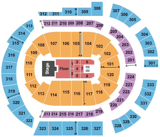 Bridgestone Arena Keith Urban Seating Chart