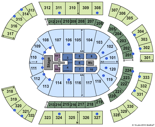 Bridgestone Arena Kenny Chesney Seating Chart