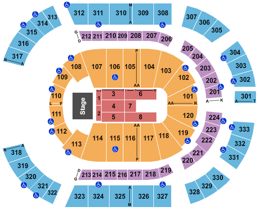 Bridgestone Arena Seating Chart Def Leppard