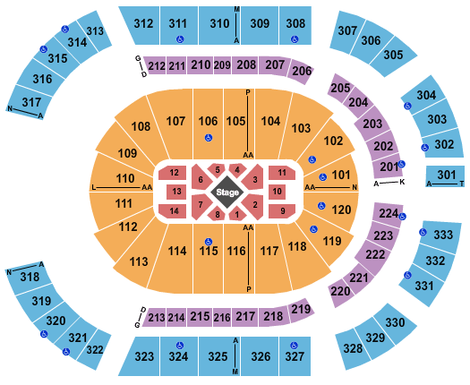 Bridgestone Arena Kevin Hart Seating Chart
