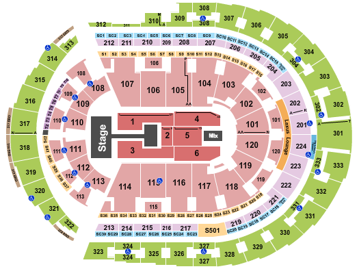 Bridgestone Arena Kirk Franklin Seating Chart