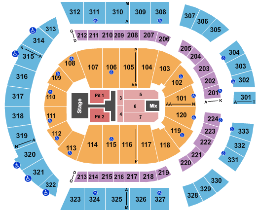 Bridgestone Arena Luke Bryan Seating Chart