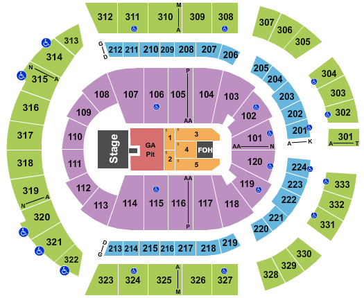 Bridgestone Arena Seating Chart Def Leppard