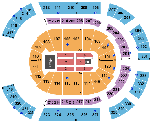 Bridgestone Arena Lynyrd Skynyrd Seating Chart