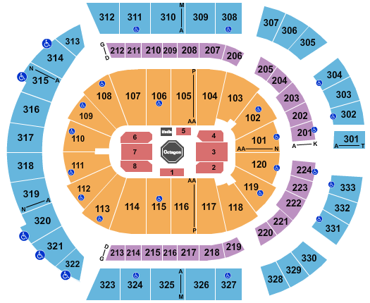 Bridgestone Arena MMA Seating Chart