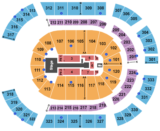 Bridgestone Arena Maroon 5 Seating Chart