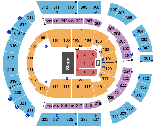 Bridgestone Arena Mary J Blige Seating Chart