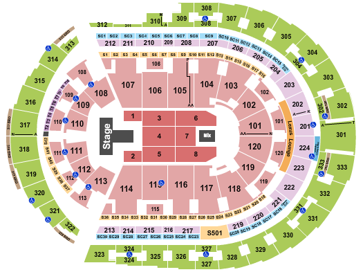 Bridgestone Arena Maverick City Music Seating Chart