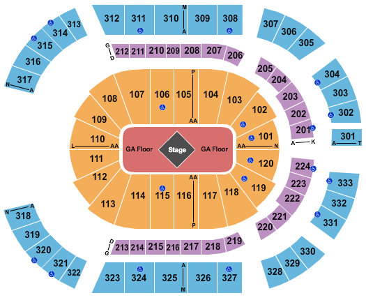 Bridgestone Arena Metallica Seating Chart