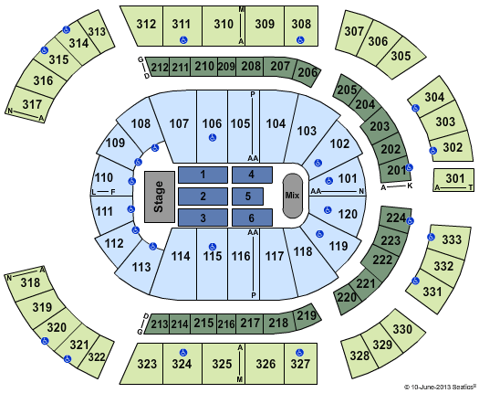 Bridgestone Arena Michael Buble Seating Chart