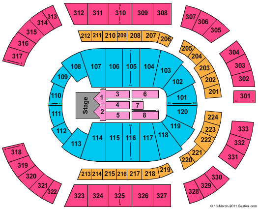 Bridgestone Arena Motley Crue Seating Chart