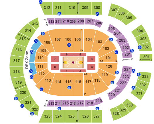 Bridgestone Arena Standard Seating Chart