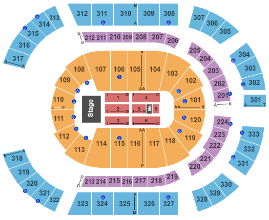 Bridgestone Arena Neil Diamond Seating Chart