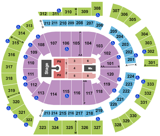 Bridgestone Arena Nickelback Seating Chart