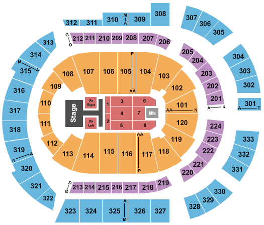 Bridgestone Arena Old Dominion Seating Chart