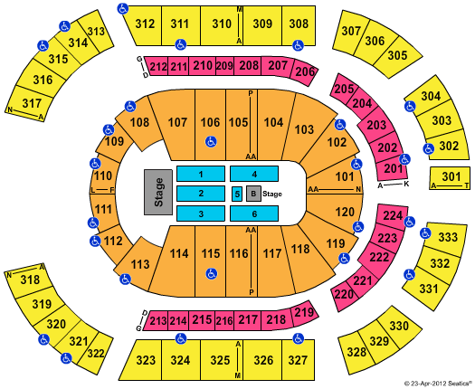 Bridgestone Arena One Direction Seating Chart