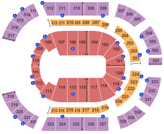 Bridgestone Arena Open Floor Seating Chart