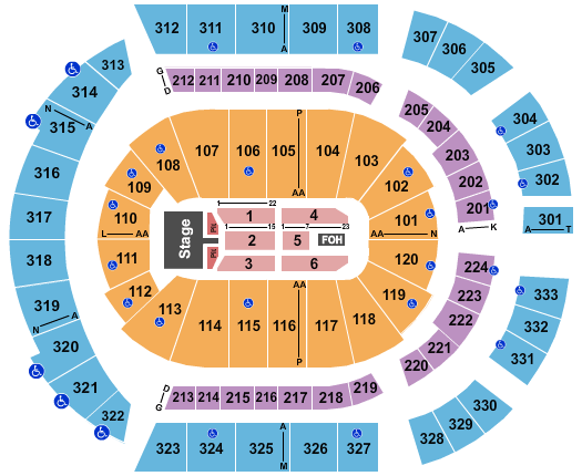 Bridgestone Arena Pentatonix Seating Chart
