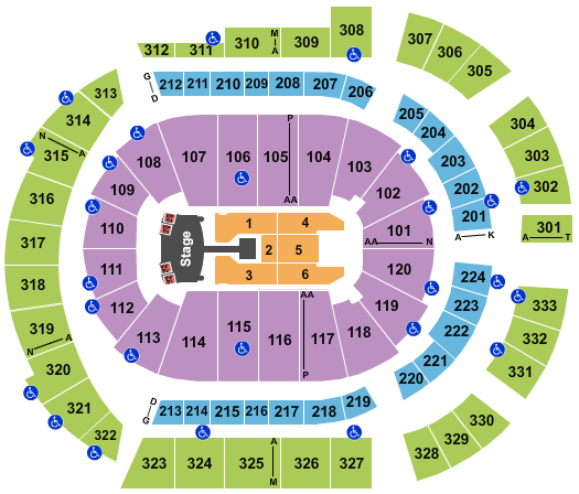 Bridgestone Arena Queen and Adam Lambert Seating Chart