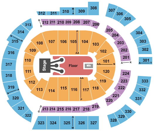 Bridgestone Arena Rod Wave Seating Chart