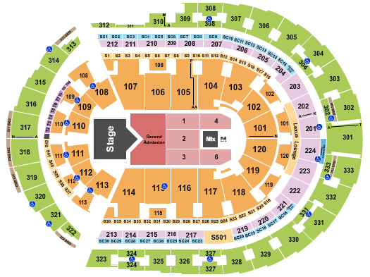 Bridgestone Arena Sam Hunt Seating Chart