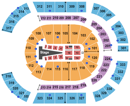Bridgestone Arena Sam Smith Seating Chart