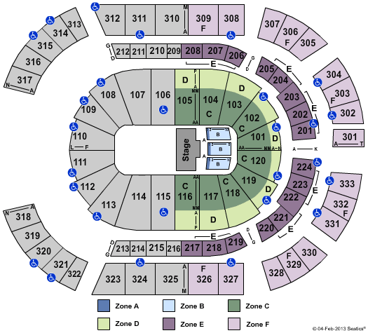 Bridgestone Arena Sesame Street Zone Seating Chart