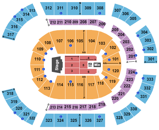Bridgestone Arena Shania Twain Seating Chart