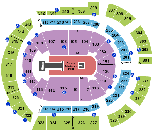 Bridgestone Arena Shinedown Seating Chart