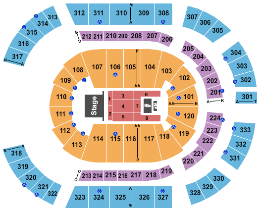 Bridgestone Arena Smashing Pumpkins Seating Chart