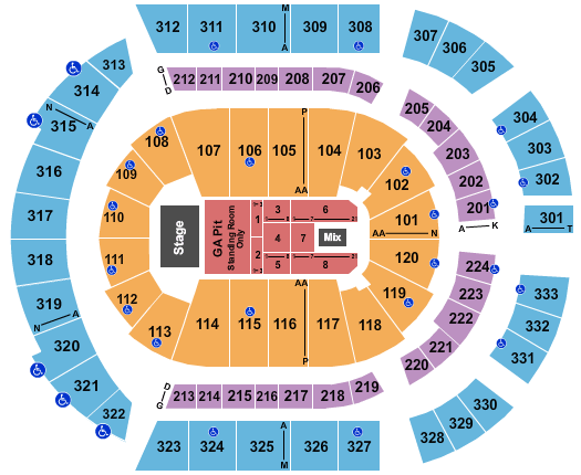 Bridgestone Arena Sturgill Simpson Seating Chart
