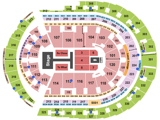 Bridgestone Arena (Formerly Sommet Center) Seating Chart