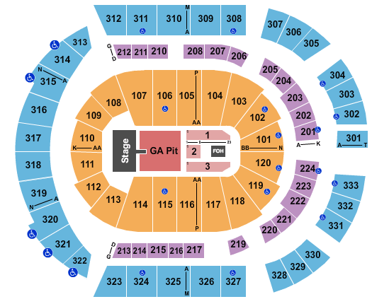 Bridgestone Arena The Avett Brothers Seating Chart