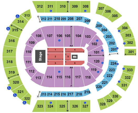 Bridgestone Arena The Black Keys Seating Chart