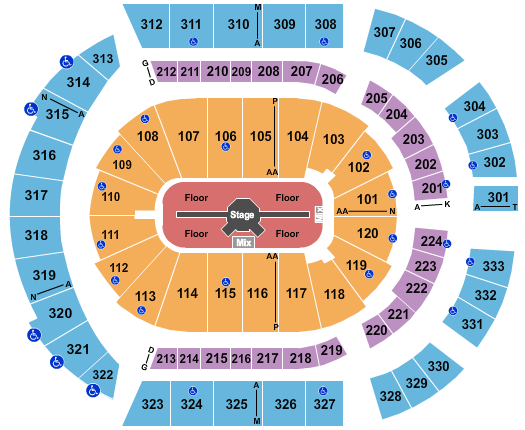 Bridgestone Arena The Send Seating Chart