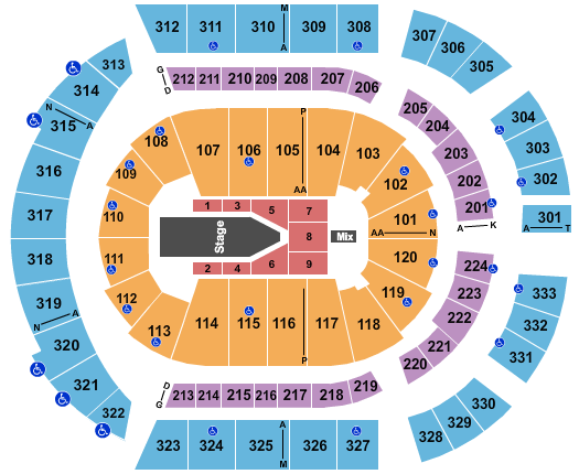 Bridgestone Arena The Weeknd Seating Chart