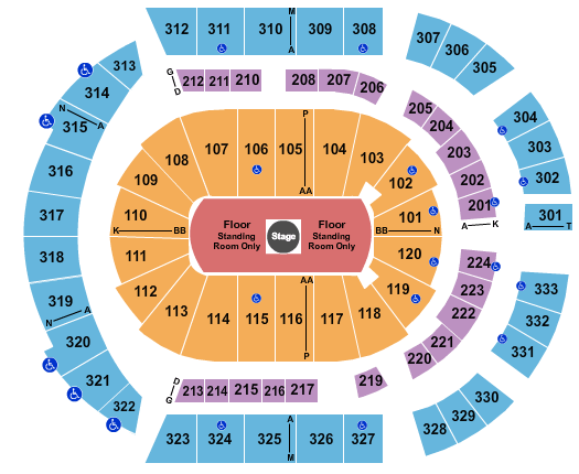 Bridgestone Arena Thomas Rhett 1 Seating Chart