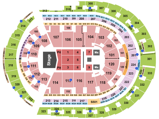 Bridgestone Arena Toby Keith Seating Chart